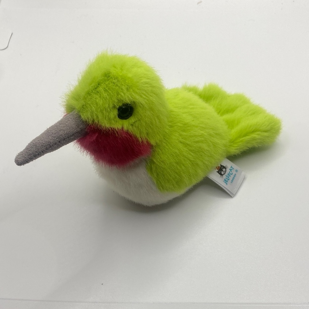 Jellycat *Retired Hummingbird with Blue Drawstring Pouch no tag